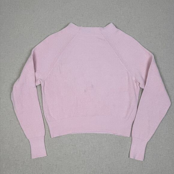 Free People Knit Sweater Womens Medium Soft Pink Raglan Sleeve Oversized - Picture 7 of 11